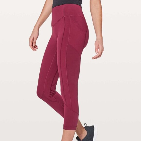 Lululemon All The Right Places Crop II *23" Ruby Wine - Picture 8 of 8